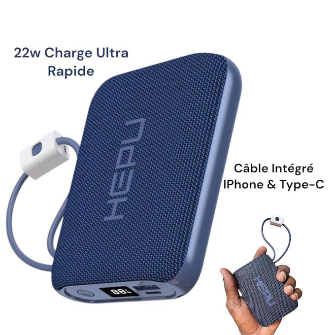 Hepu Mini Powerbank 20000mAh HP-235 Bleu - 22,5W Charge Super Rapide