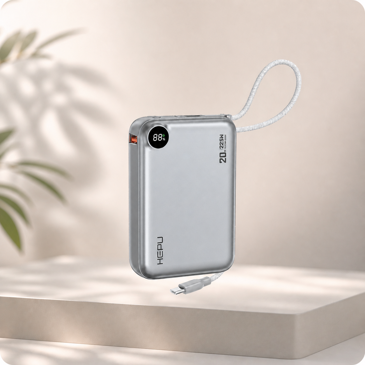 Hepu Mini Powerbank 20000mAh HP-A18 Gris - 22,5W Charge Super Rapide