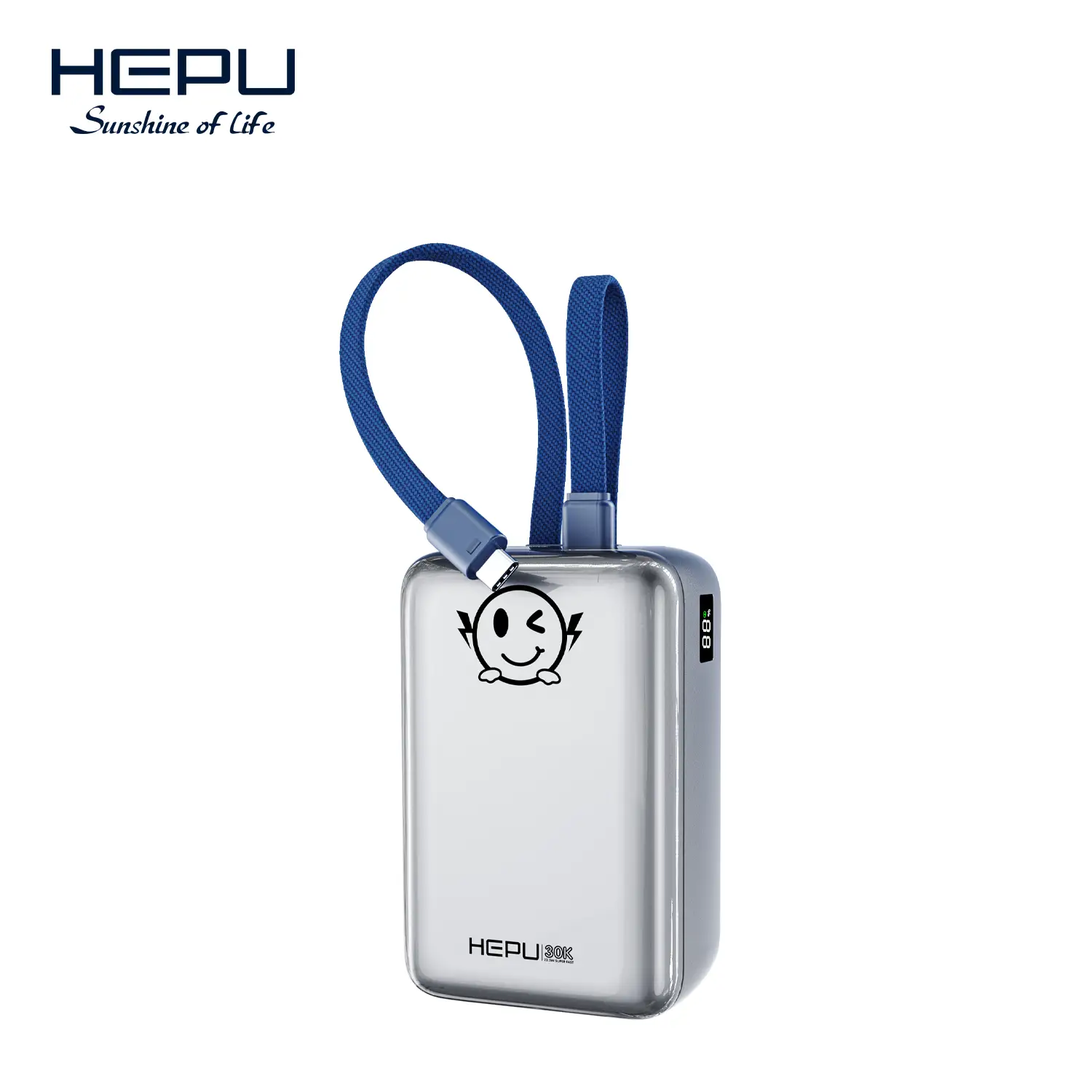 Hepu Powerbank 30000mAh HP-A36 Gris - 22,5W Charge Super Rapide
